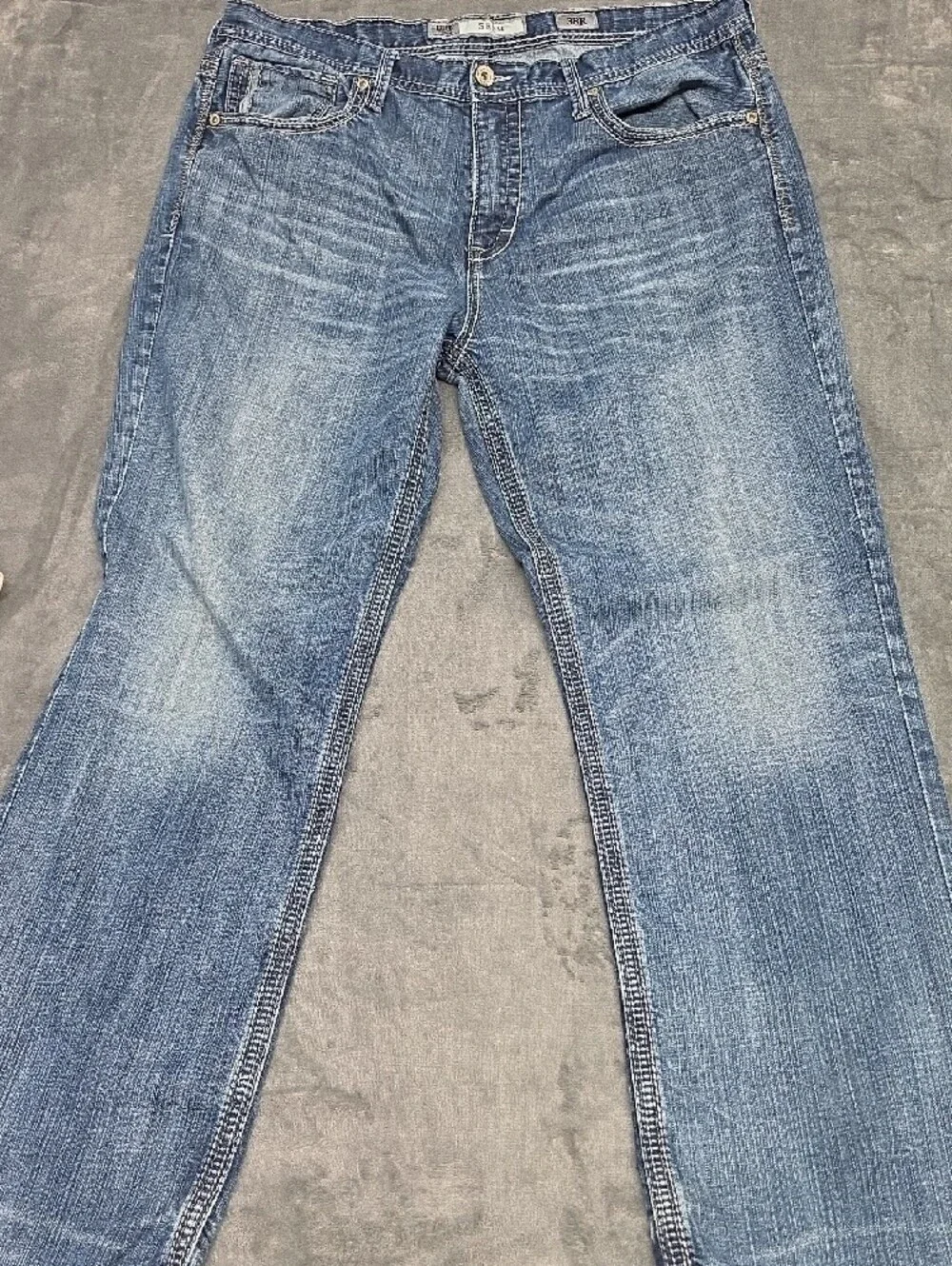 BKE Seth Men's Faded Blue Relaxed Jeans